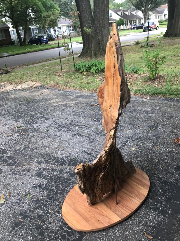 'WOOD' </br> Wood        13 w x 48 h x Base 5 d </br> $400.00